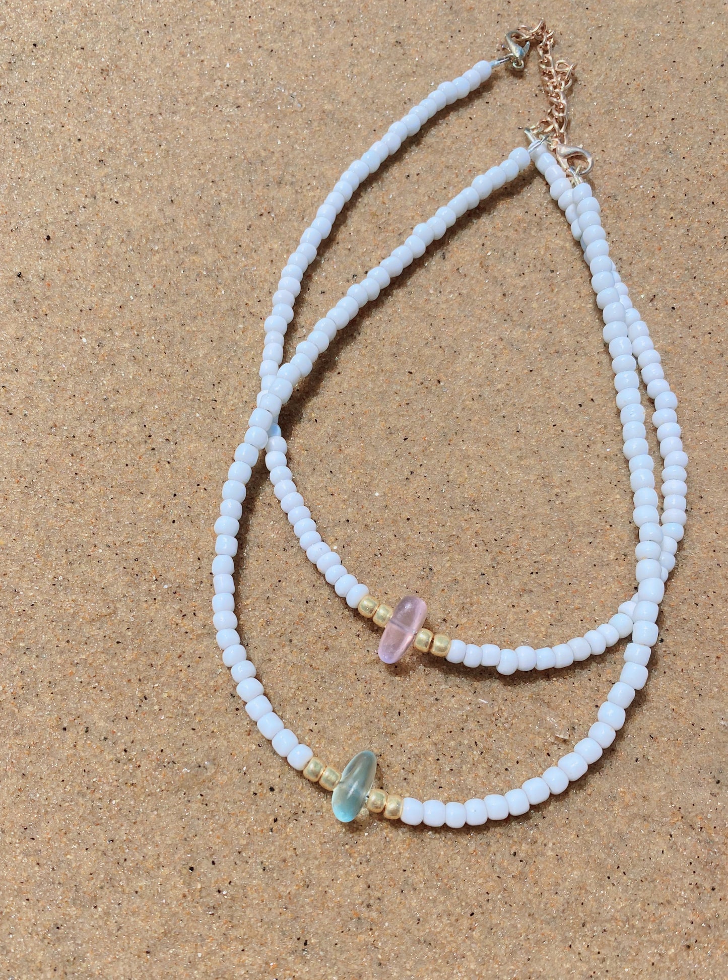 Sea Glass Beaded Necklace