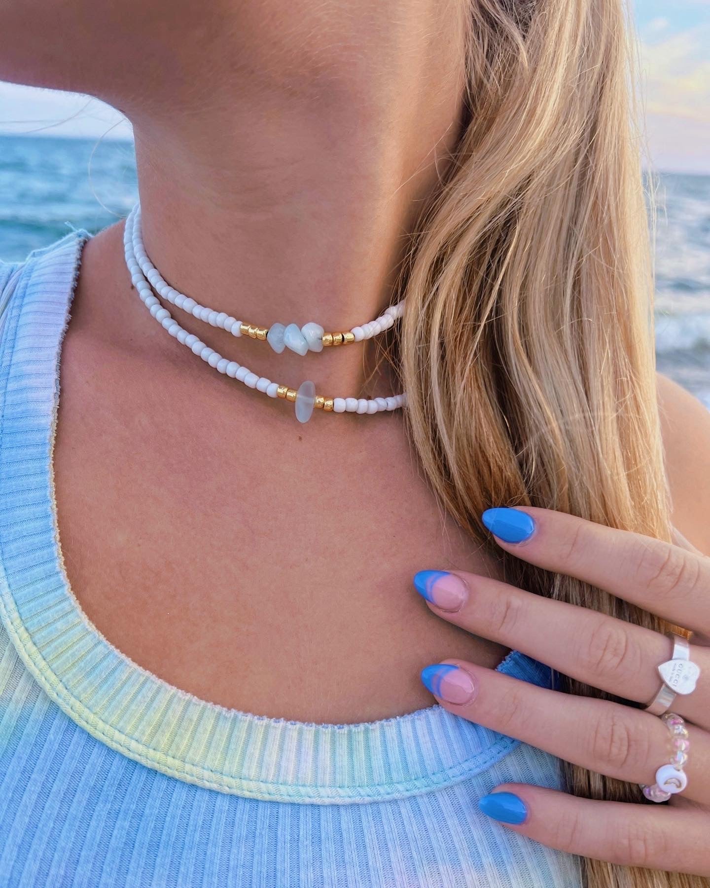 Sea Glass Beaded Necklace