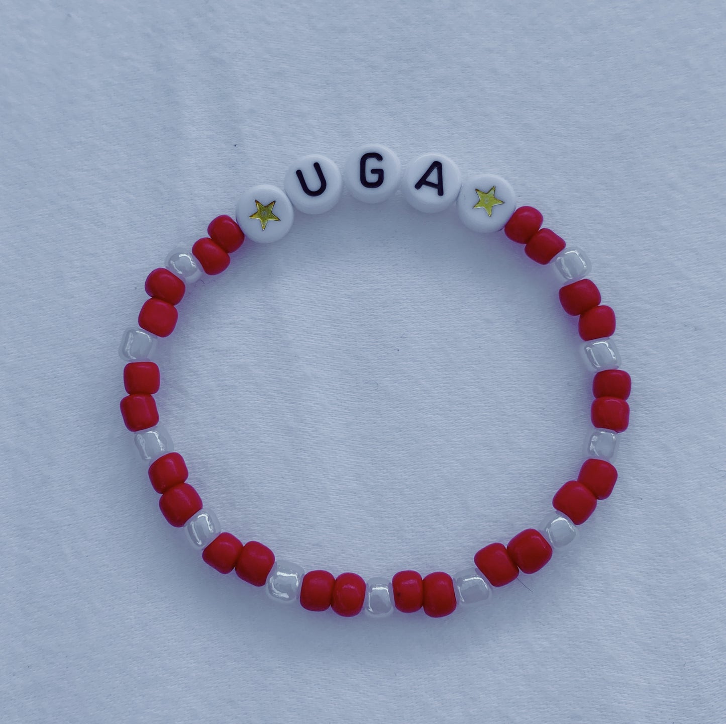 U of Georgia beaded bracelet