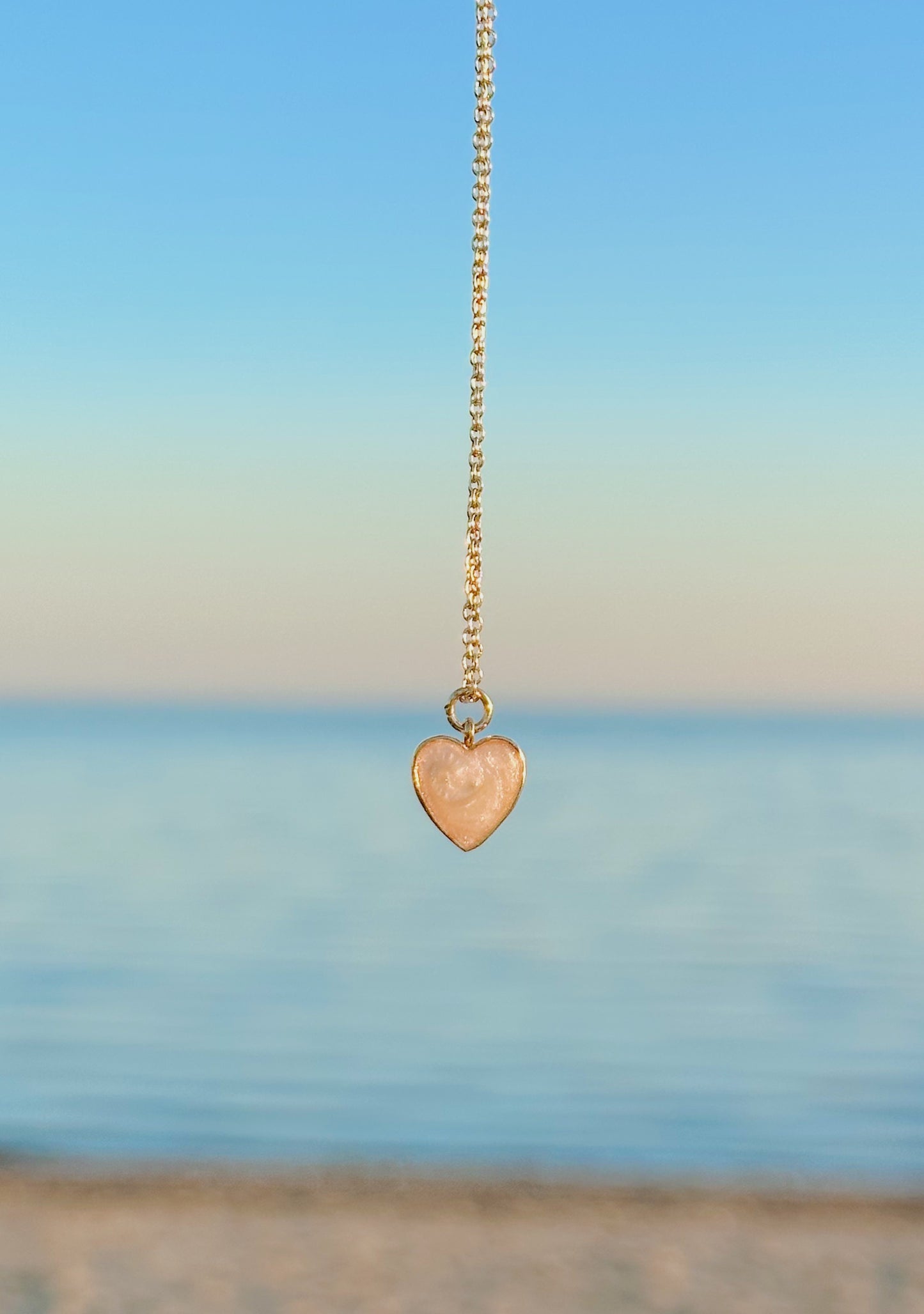 Dainty heart charm necklace