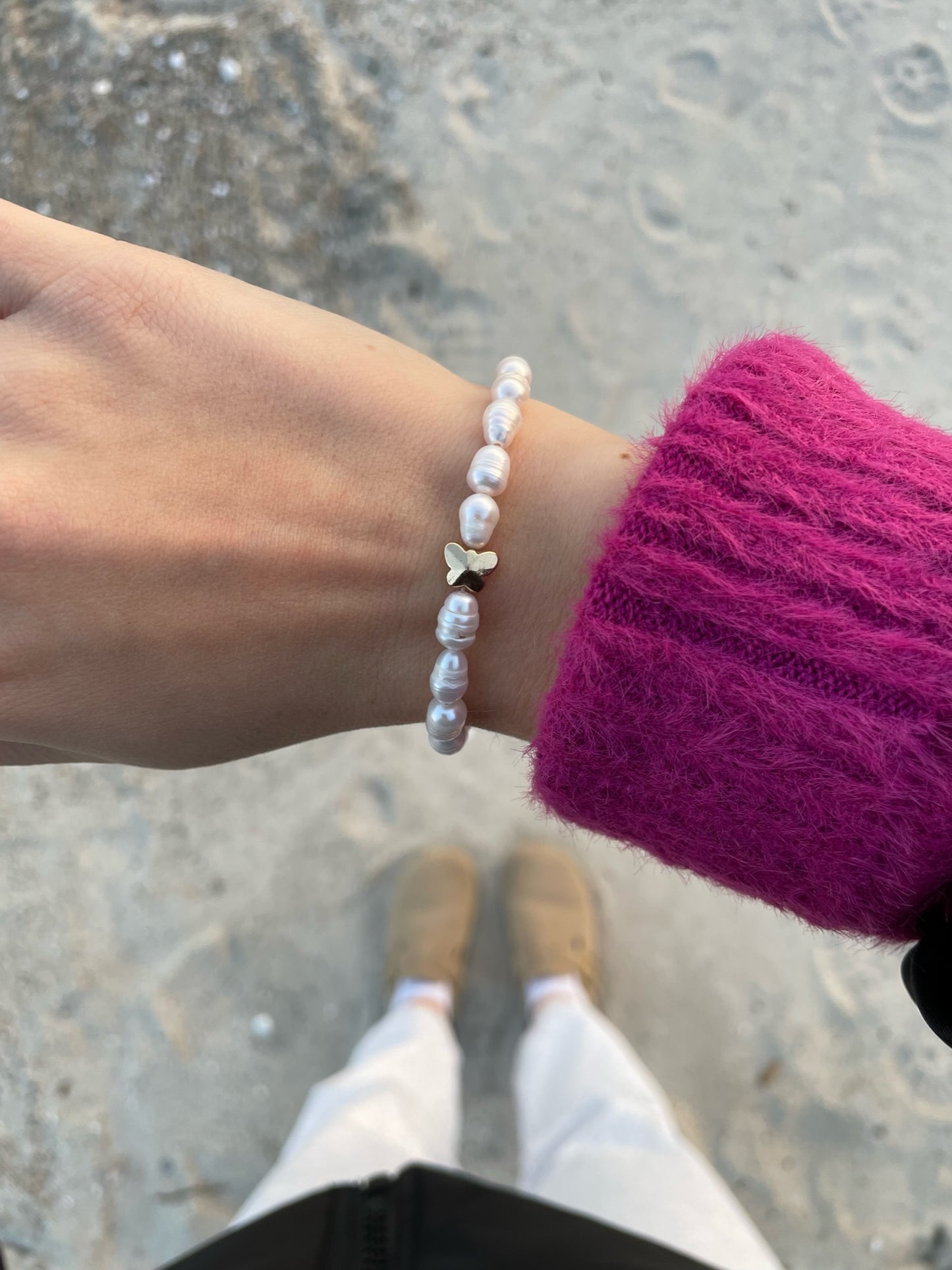 Pearl Butterfly Bracelet