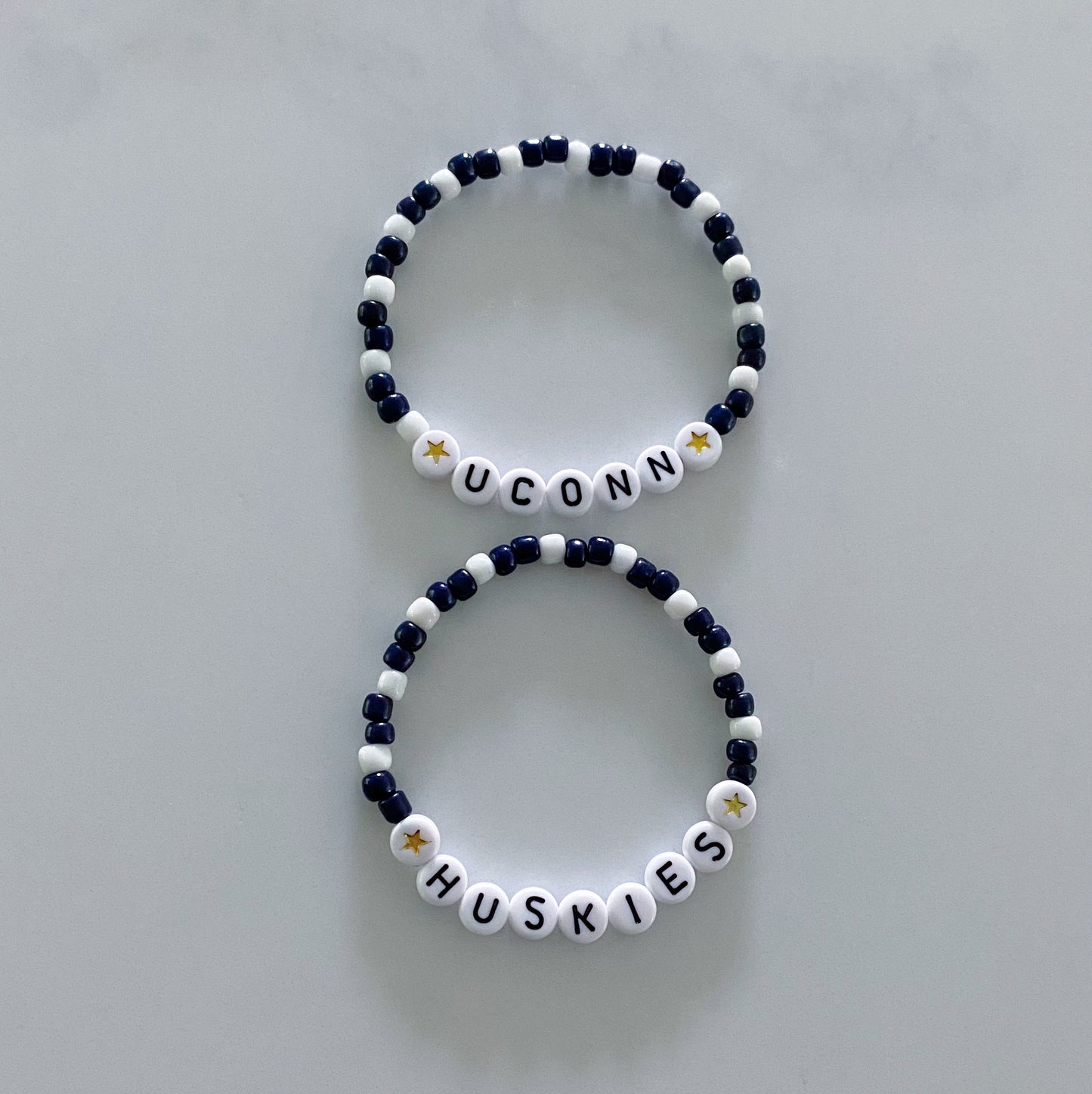 Uconn beaded bracelets