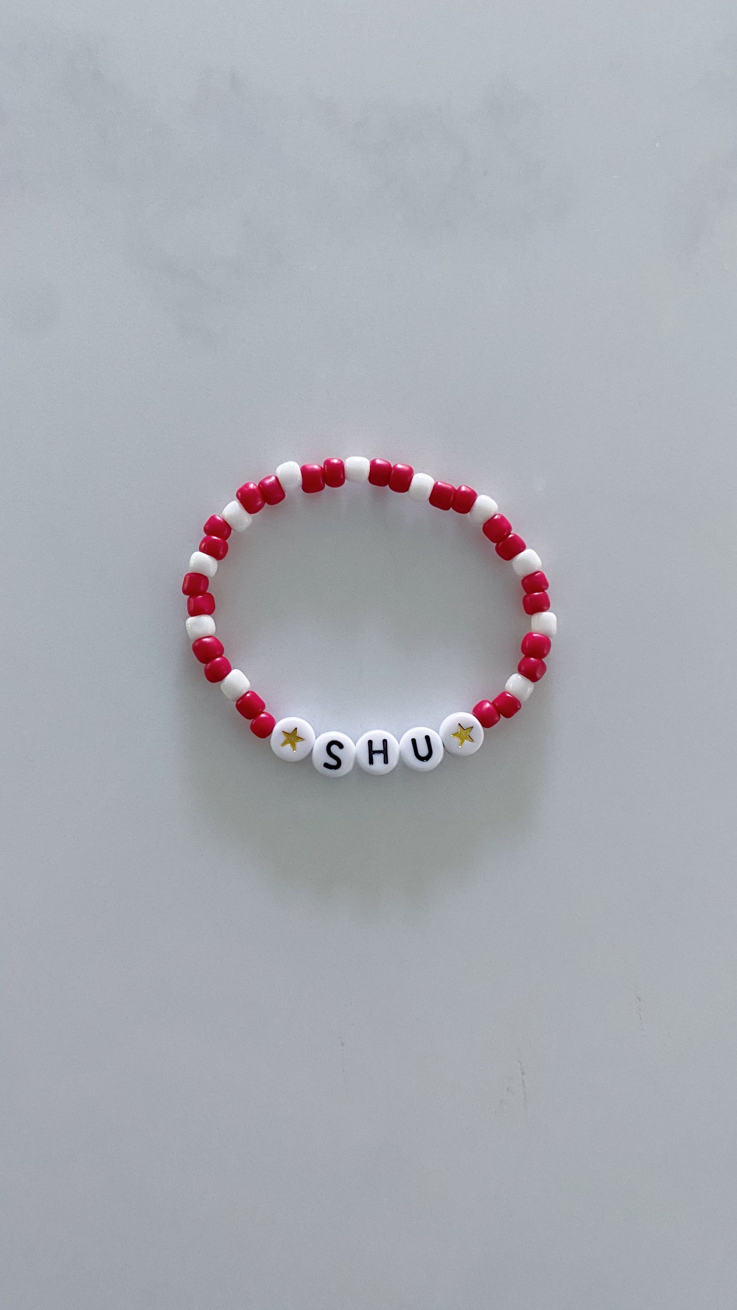 Sacred Heart University beaded bracelet