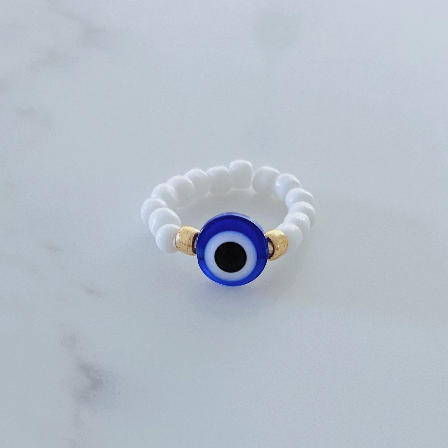 Evil eye bead ring – Salt June