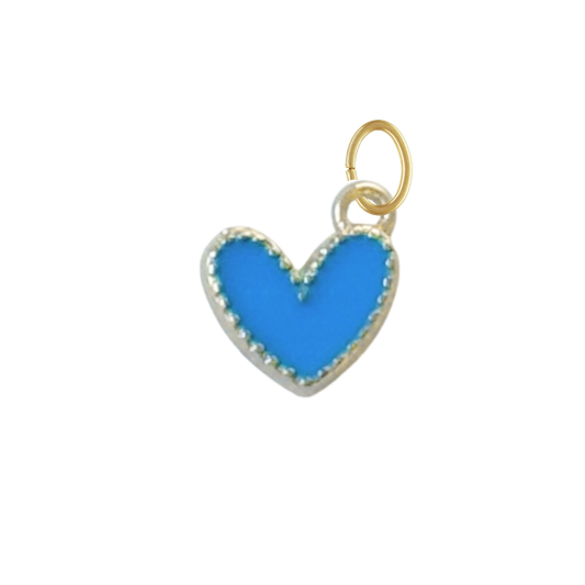Dainty Light Blue Heart Charm