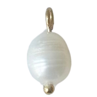 Large Oval Pearl Charm
