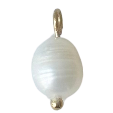 Large Oval Pearl Charm