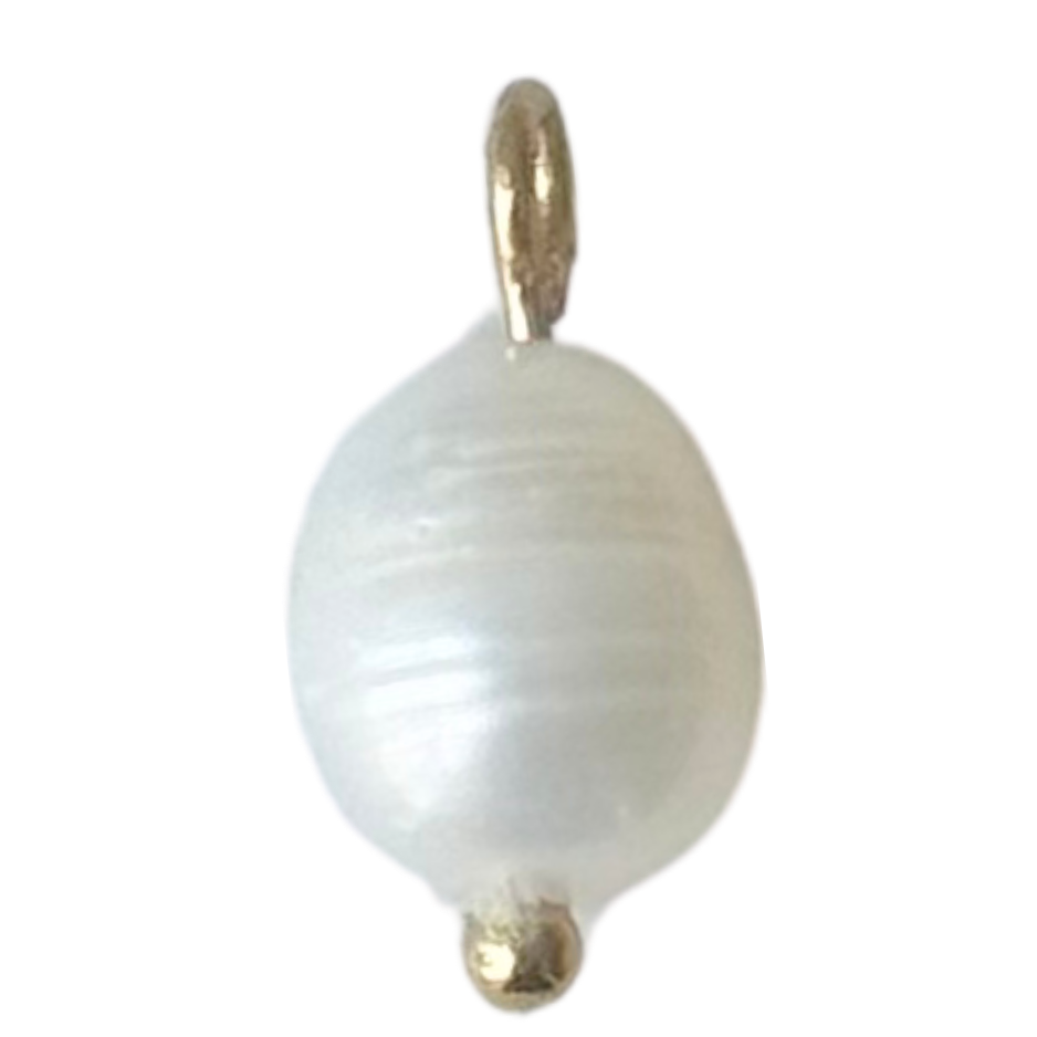 Large Oval Pearl Charm