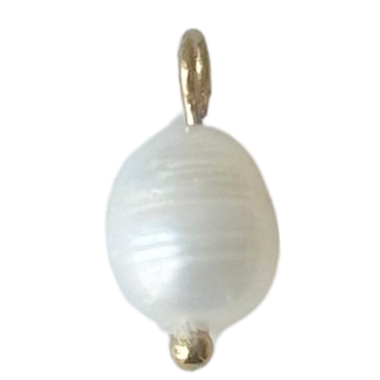 Large Oval Pearl Charm