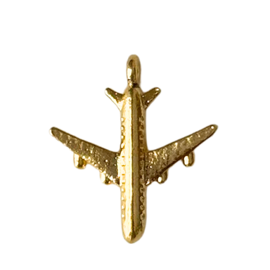 Gold Airplane Charm