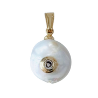 Pearl With CZ Gem Pendant