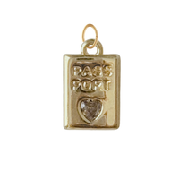 Dainty Gold Passport Charm