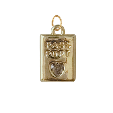 Dainty Gold Passport Charm