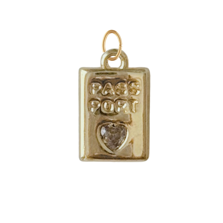 Dainty Gold Passport Charm