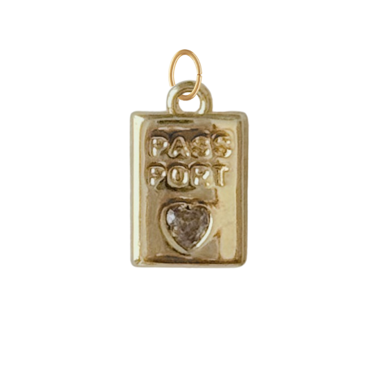 Dainty Gold Passport Charm