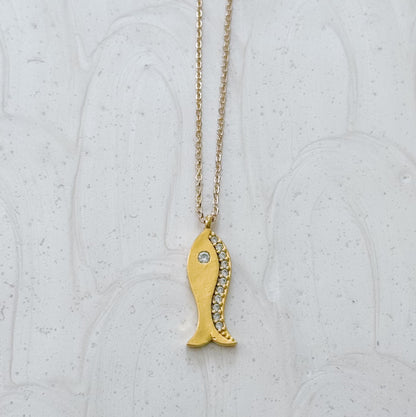 Madaket Tides Fish Necklace
