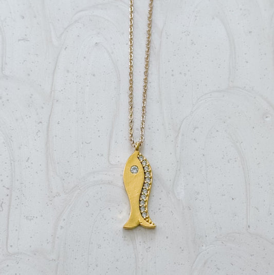 Madaket Tides Fish Necklace