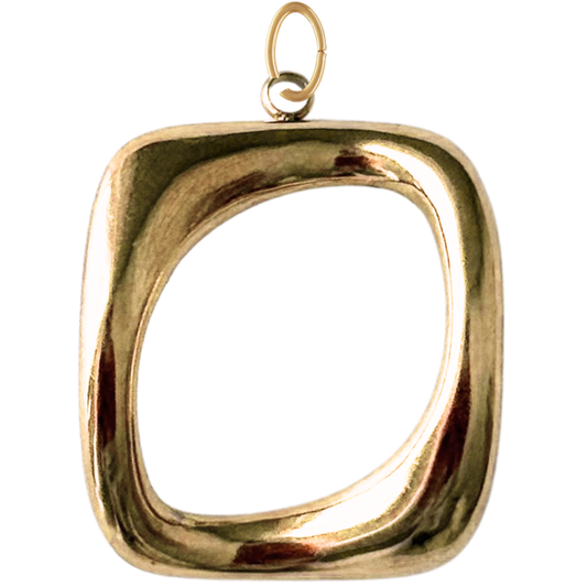 Gold Modern Square Charm