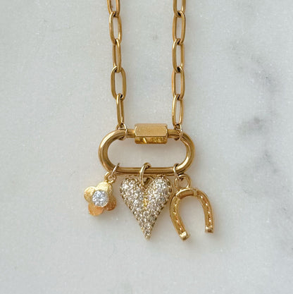 Lucky Girl Dainty Carabiner Necklace