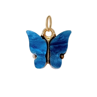 Navy Blue Butterfly Charm