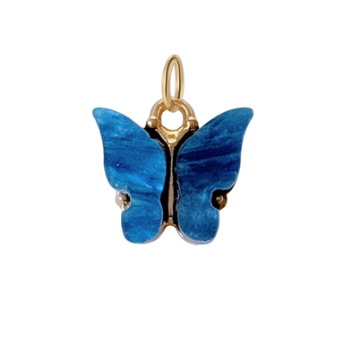Navy Blue Butterfly Charm