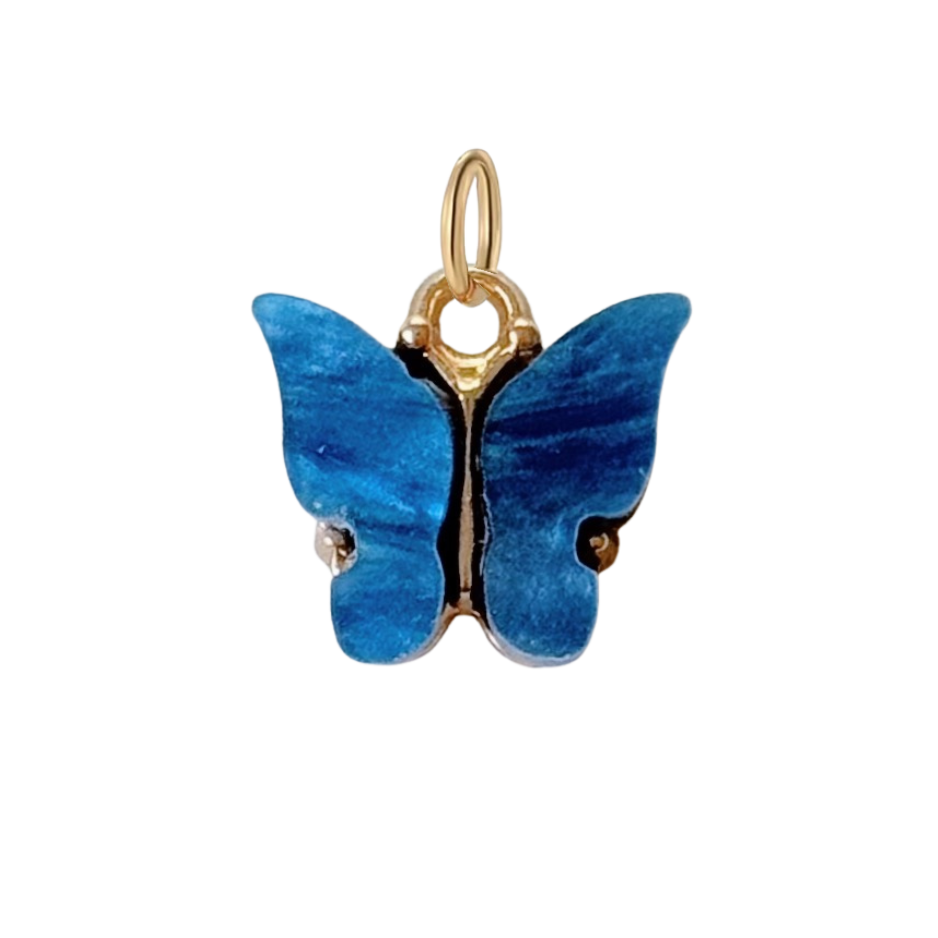 Navy Blue Butterfly Charm
