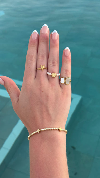 Pearl Seashell Ring