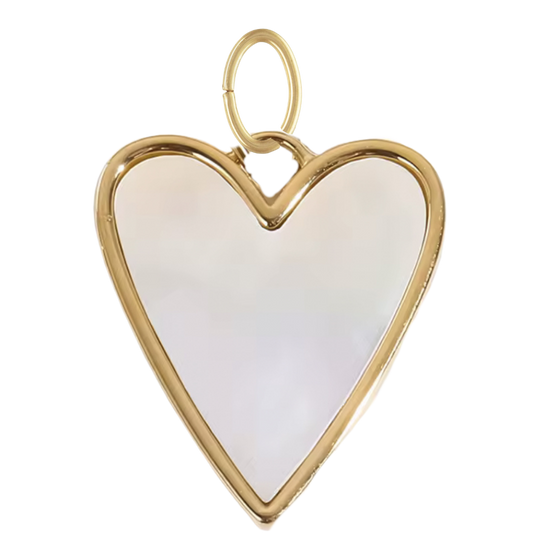 Large Mother of Pearl Heart Pendant