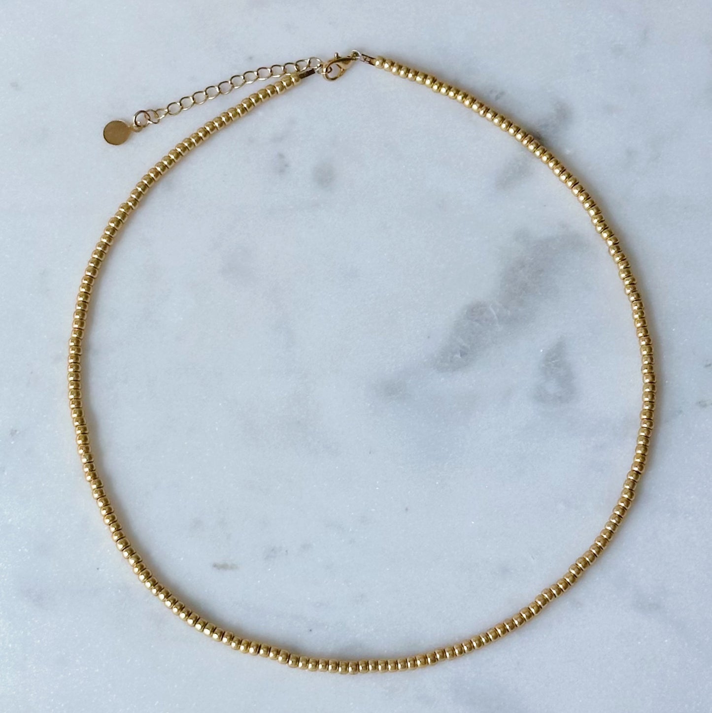 Dainty beaded layering necklace