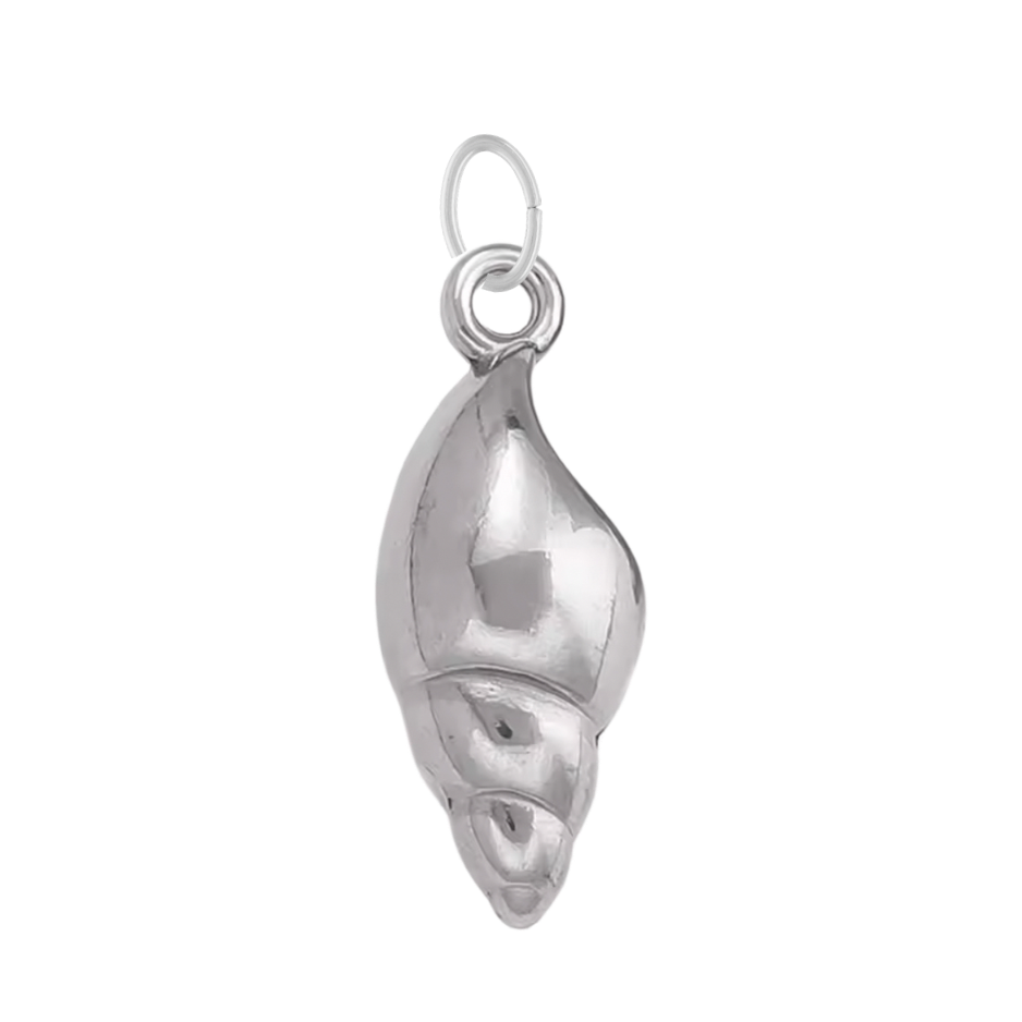 Silver Conch Shell Charm