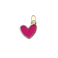Dainty Hot Pink Heart Charm