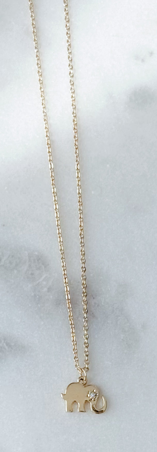 Dainty Gold Elephant Necklace