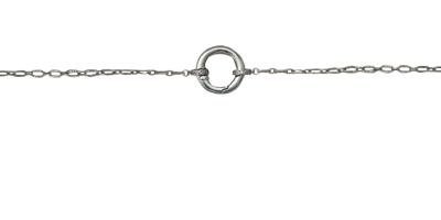 Silver Circular Carabiner Paperclip Chain