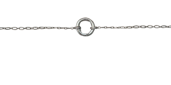 Silver Circular Carabiner Paperclip Chain