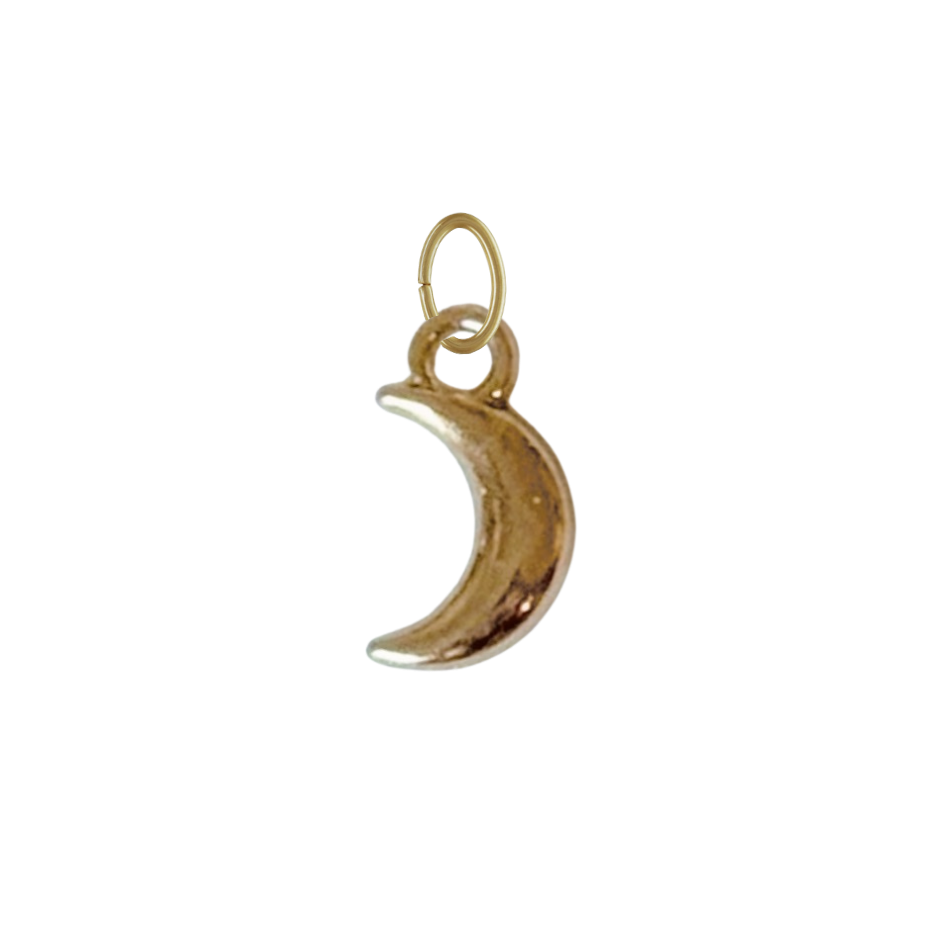 Tiny Gold Moon Charm