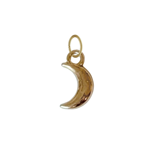 Tiny Gold Moon Charm