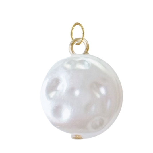 Round Faux Pearl Charm