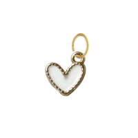 Dainty White Heart Charm