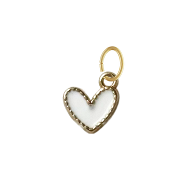 Dainty White Heart Charm