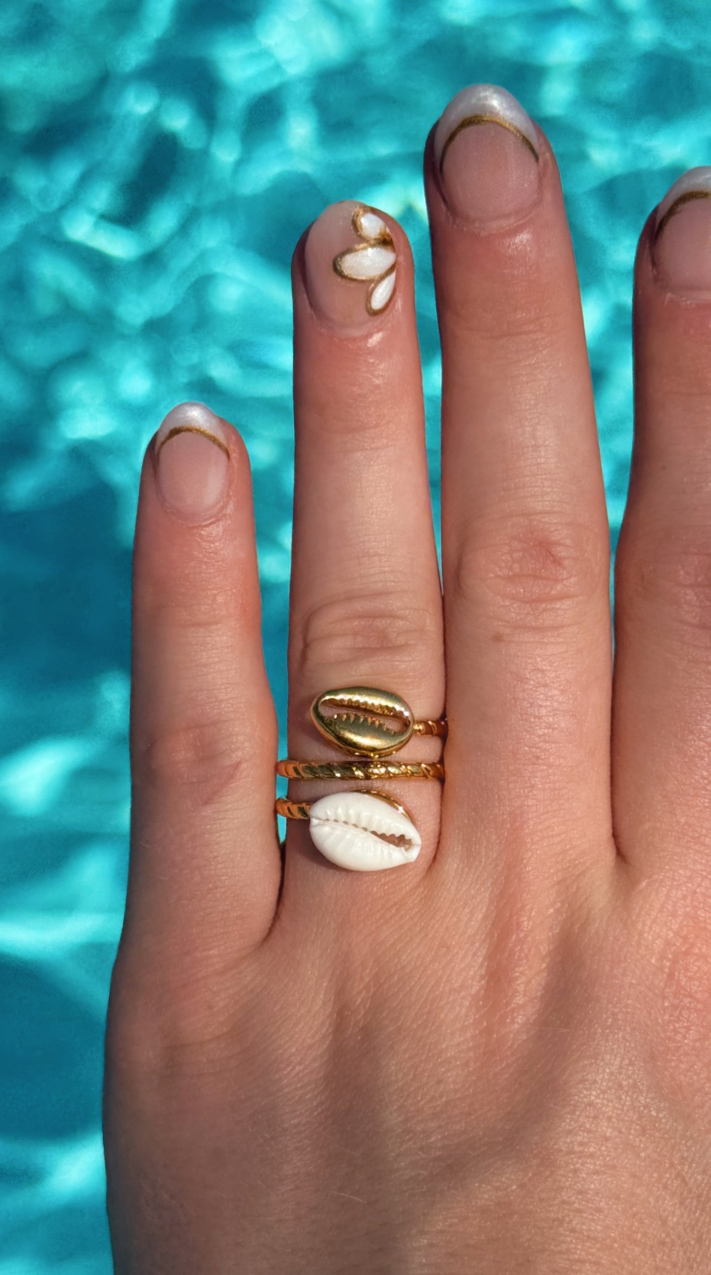 Double Cowrie Shell Ring