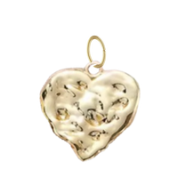 Textured Gold Heart Charm