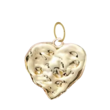 Textured Gold Heart Charm