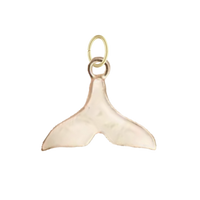 White Enamel Whale Tail Charm