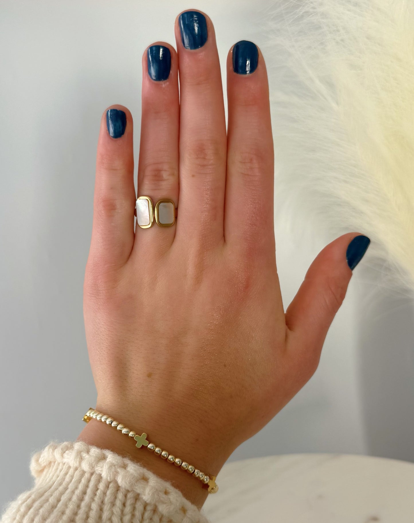 Gold Beaded Bracelet Set