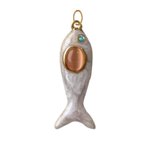 Large Pink Fish Pendant