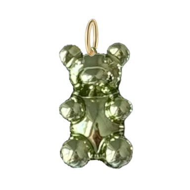 Metallic Green Gummy Bear Charm