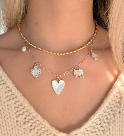 Pearl Promise Mother of Pearl Charm Necklace