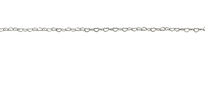 Dainty Silver Heart Paperclip Chain