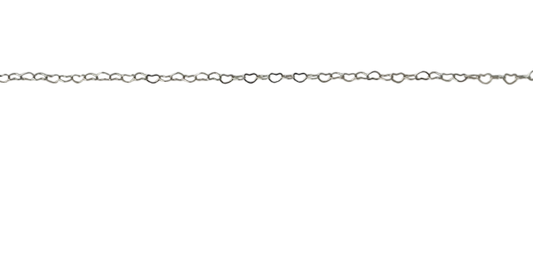 Dainty Silver Heart Paperclip Chain