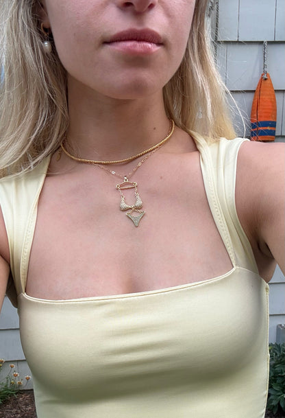Tan Lines Bikini Charm Necklace